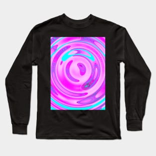 Waterdrop Vaporwave Pattern Long Sleeve T-Shirt